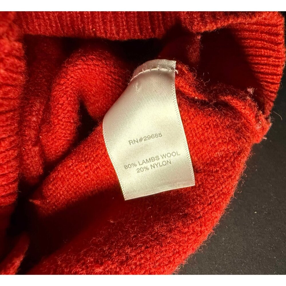 Pendleton Lambs Wool Buttoned Cardigan Womens L Red Sweater - Picture 4 of 8